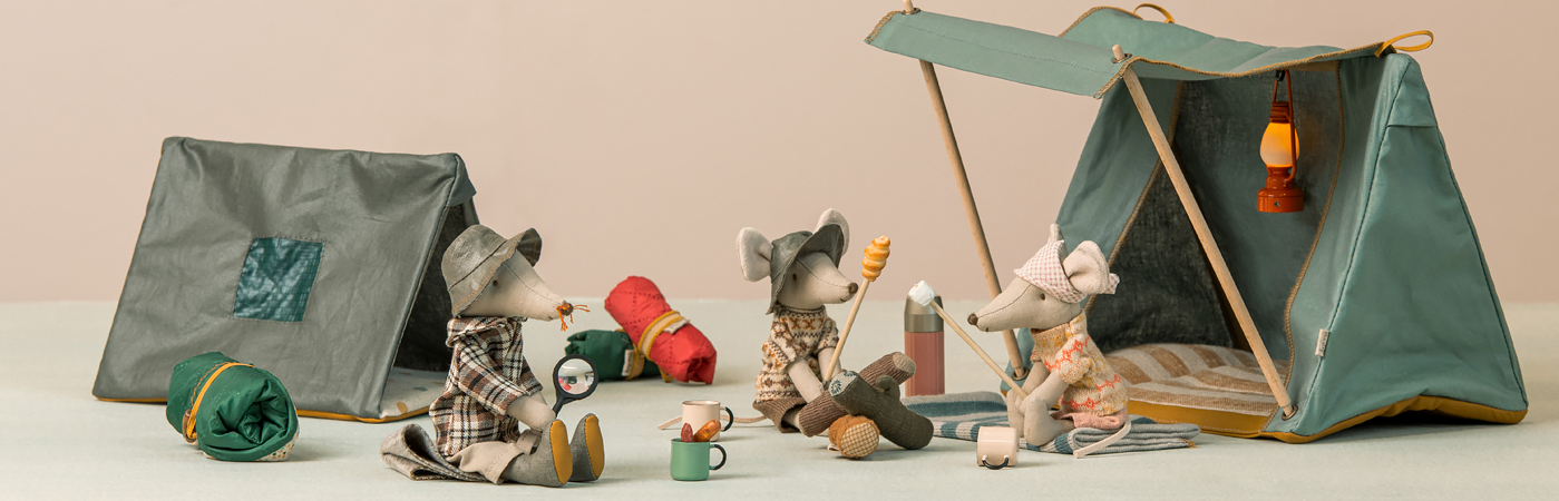 camping mice banner